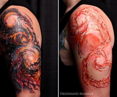 Tattoos - Galaxy Half Sleeve - 129775
